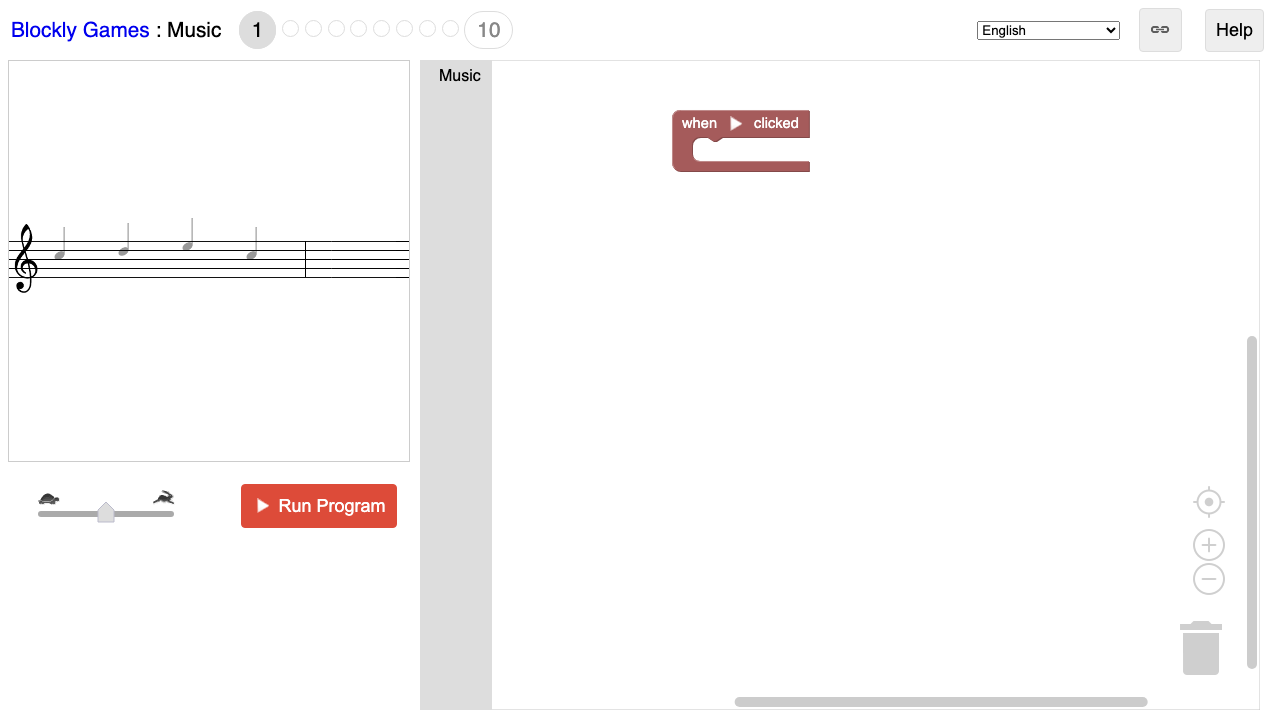 Blockly Games: Music - Coding educational game