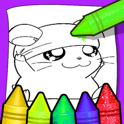 Anime Animals Coloring Pages - Art educational game
