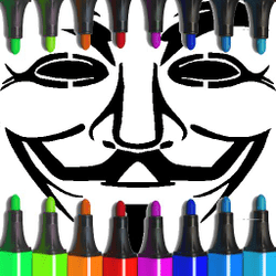 Anonymous Mask Coloring - Art educational game