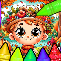 Autumn Coloring Seasons Pages - Art educational game