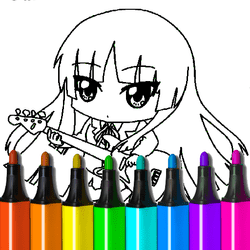 Chibi Anime Coloring Pages - Art educational game