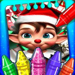 Christmas Elves Coloring Game game cover