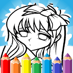 Cute Anime Face Girls Coloring Pages - Art educational game