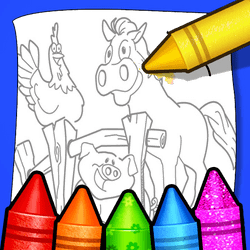 Farm Animals Coloring For Kids - Art educational game