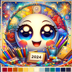 Happy New Year 2024 Coloring Game game cover