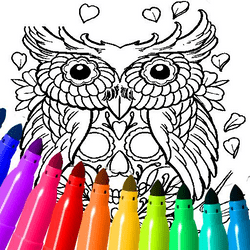Tattoos Coloring Game - Art educational game