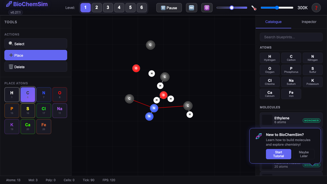 BioChemSim - Science educational game