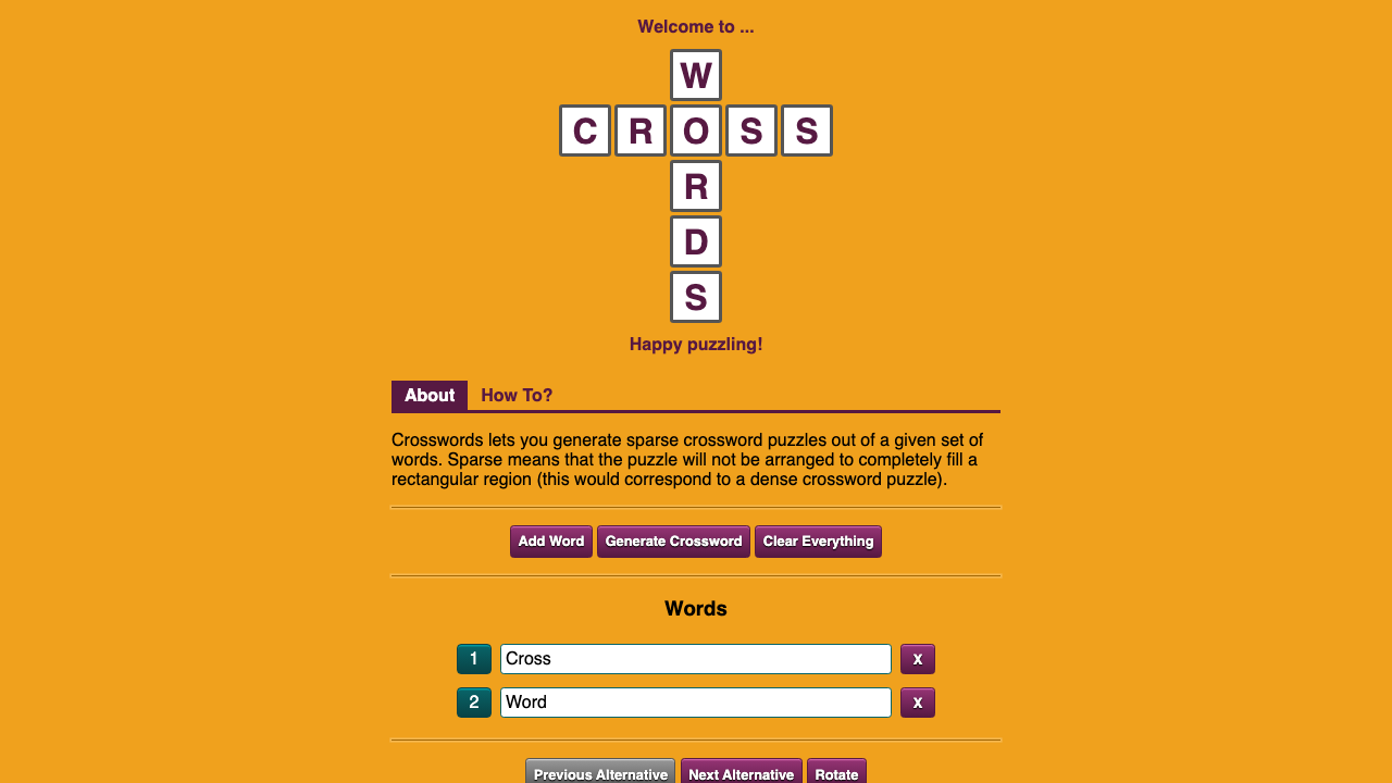 Crosswords for Teachers - Language educational game