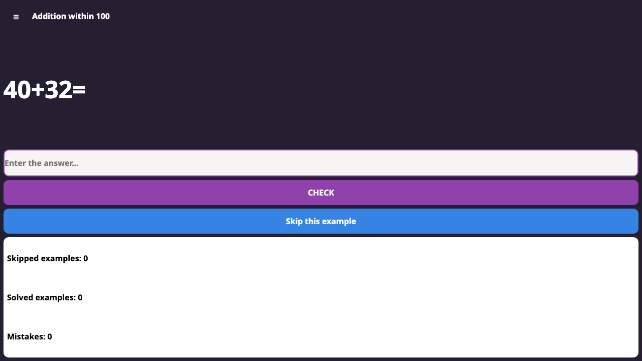 Math Trainer - Math educational game